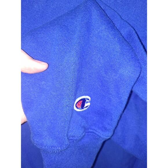 Vintage Champion Reverse Weave Bright Blue Sweatshirt Size Medium - Picture 7 of 9